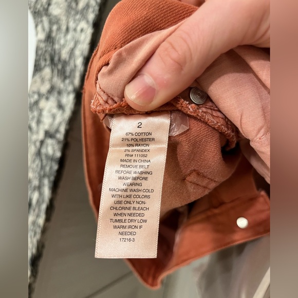 Mid Rise Straight Rust Jeans - Picture 5 of 5